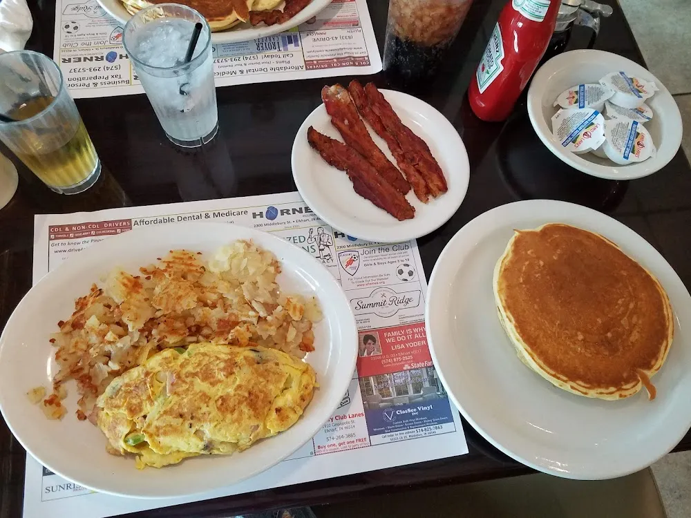 Large Stack Pancakes with Side of Ham